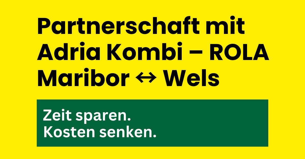 ROLA Maribor–Wels mit Adria Kombi – Bezahlung mit RMC Service Card.