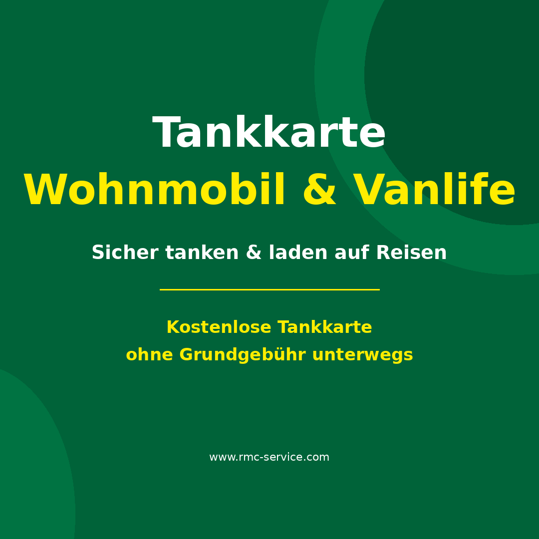 RMC Tankkarte und Ladekarte für Vanlife, Camper und Wohnmobile